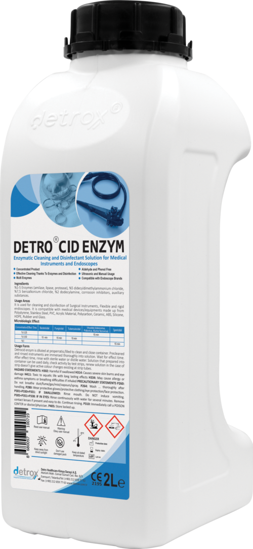 Detrocid Enzym 2L - Enzymatyczny preparat myjąco-dezynfekujący do endoskopów i narzędzi medycznych x 1 szt
