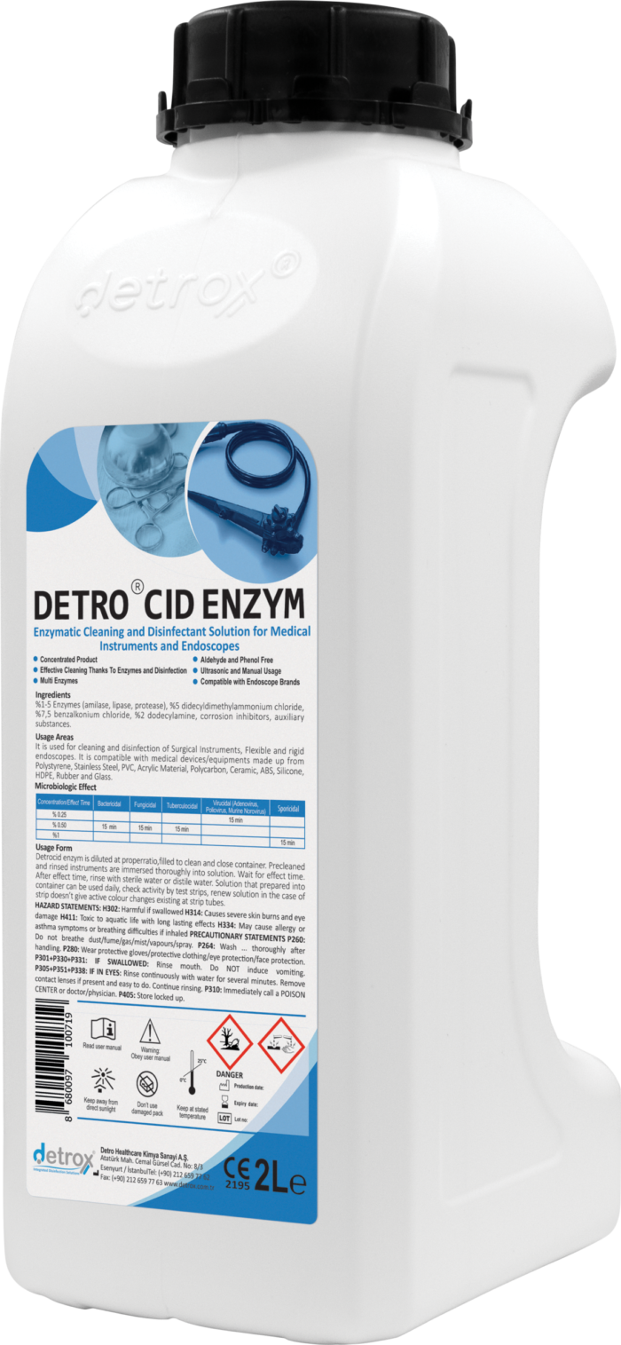 Detrocid Enzym 2L - Enzymatyczny preparat myjąco-dezynfekujący do endoskopów i narzędzi medycznych x 1 szt