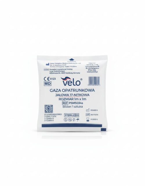 Gaza opatrunkowa VELO sterylna, 17n (26x18), 1 m x 1 m x 1 szt