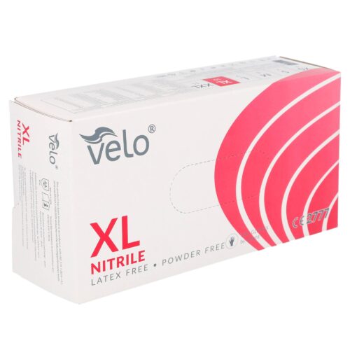 VELO XL - 200szt  Rękawice diagnostyczne nitrylowe bezpudrowe op. 200 szt