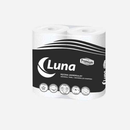 Ręcznik uniwersalny Luna Premium, wys. 25cm, śr. 12cm, dł. 25m, 110 listków, gramatura 3x17 celuloza 3w op. 2 szt