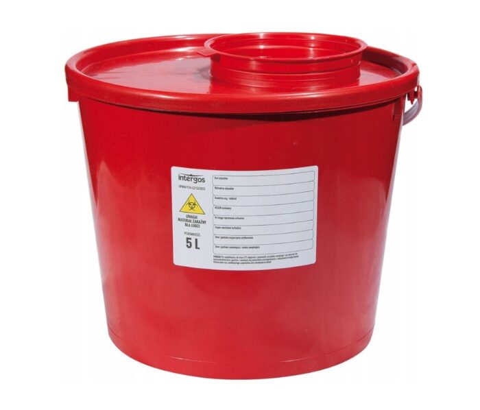Pojemnik na odpady medyczne poj. 5 l Intergos - wiaderko x 1 szt