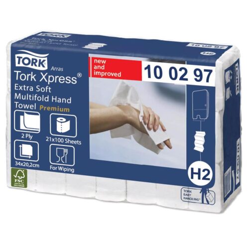 TORK Xpress Extra Soft Premium ręcznik w składce 21*34 cm 2 warst. H2 x 2100 szt
