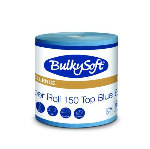 Czyściwo papierowe BulkySoft Excellence niebieski  3w 150m op. 2 rolki