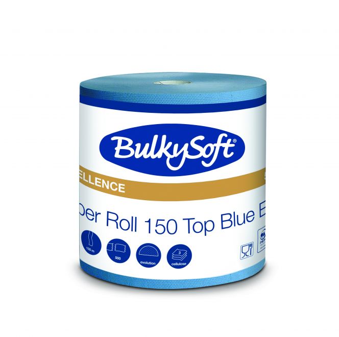 Czyściwo papierowe BulkySoft Excellence niebieski  3w 150m op. 2 rolki