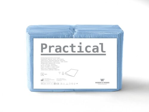 Podkład bibułowo-foliowy składany Practical 33 x 48 cm, niebieski  x 100 szt