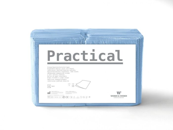Podkład bibułowo-foliowy składany Practical 33 x 48 cm, niebieski  x 100 szt