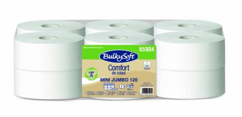 Papier toaletowy BulkySoft Comfort EKO mini Jumbo średn.19 cm, 2w x120 m, opak. 12 rolek
