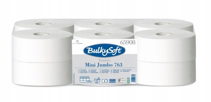 Papier toaletowy BulkySoft Premium mini Jumbo 2 war., 170 m opak. 12 szt