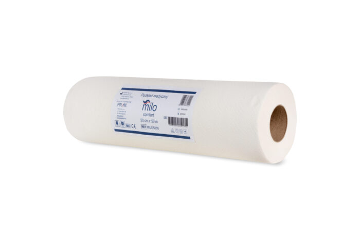 Podkład medyczny MILO Comfort celuloza 2 warstwy 50 cm x 80 m x 1 rolka