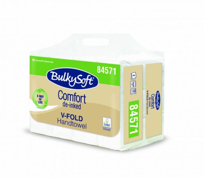 Ręcznik składany BulkySoft Comfort EKO typu V-FOLD ZZ wym. 24x21 cm 2w. x 3000 szt