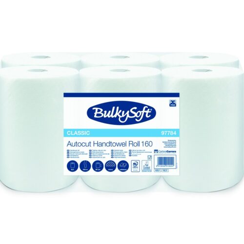 97784 New BulkySoft System ręcznik w roli 2w. 160 m. op. 6 szt biały