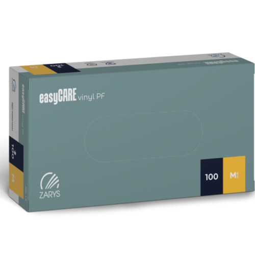 Rękawice easyCARE winylowe, bezpudrowe, transparentne rozm. M x 100 szt