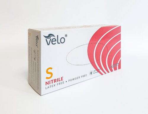 VELO S - 100szt  Rękawice diagnostyczne nitrylowe bezpudrowe op. 100 szt
