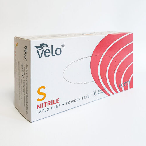 IMG 20250220 113803771 VELO S - 100szt Rękawice diagnostyczne nitrylowe bezpudrowe op. 100 szt