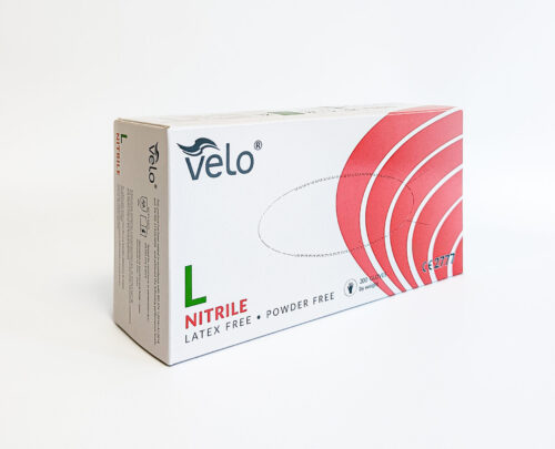 VELO L - 100szt Rękawice diagnostyczne nitrylowe bezpudrowe op. 100 szt