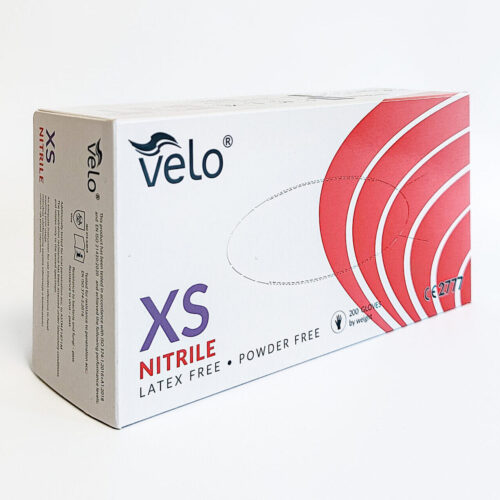 IMG 20250220 114812059 VELO XS - 100szt Rękawice diagnostyczne nitrylowe bezpudrowe op. 100 szt