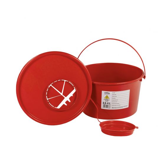 Pojemnik na odpady medyczne poj. 3,5 l - wiaderko/ czerwone x 1 szt