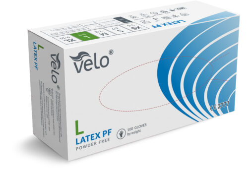 VELO XL - 100szt Rękawice diagnostyczne lateksowe bezpudrowe op. 100 szt