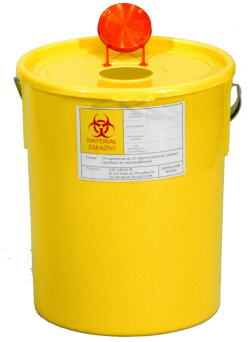 Pojemnik na odpady medyczne poj. 20 l żółty x 1 szt
