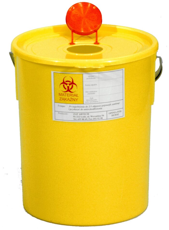 Pojemnik na odpady medyczne poj. 20 l żółty x 1 szt