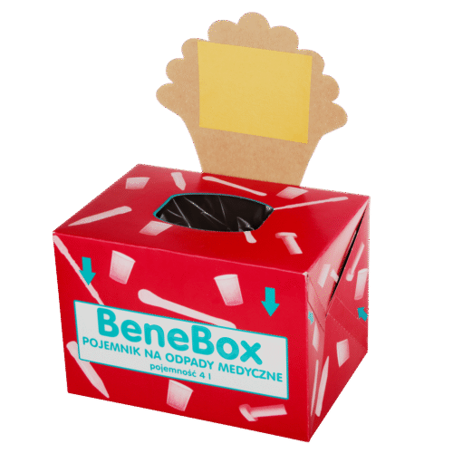 Pojemnik na odpady medyczne poj. 4 l - kartonik z wyściółką /BeneBox x 1 szt