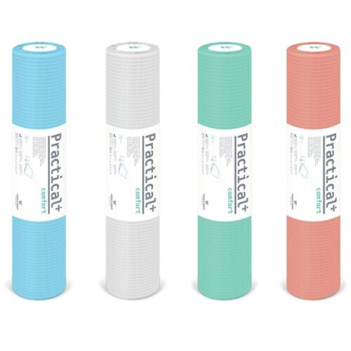 Jednorazowy hig. podkład ochronny 50 cm x 40 m LIMONKA rolka Practical + Comfort /2xbibuła+folia/ perf. 50cm