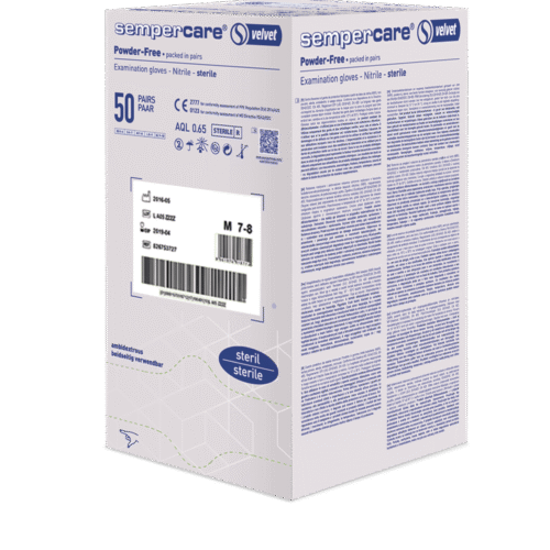 Sempercare sterylne rękawice zabiegowe L nitrylowe bezp. sterylne VELVET x 1 para