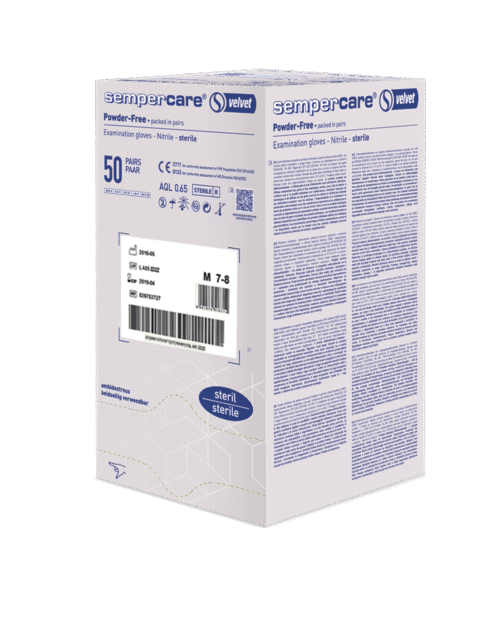Sempercare sterylne rękawice zabiegowe L nitrylowe bezp. sterylne VELVET x 1 para