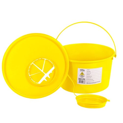 Pojemnik na odpady medyczne poj. 3,5 l - wiaderko/ żółte x 1 szt