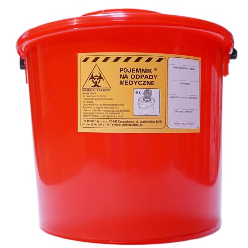Pojemnik na odpady medyczne poj. 5 l APmedical -czerwonyx 1 szt