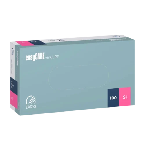 Rękawice easyCARE winylowe, bezpudrowe, transparentne rozm. S x 100 szt