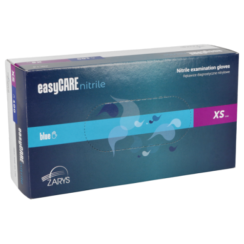 Rękawice easyCARE nitrylowe, bezpudrowe, niebieskie rozm. XS x 100 szt