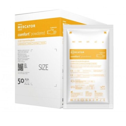 Rękawice chirurgiczne lateksowe pudrowane COMFORT rozm. 8.5 x 1 para