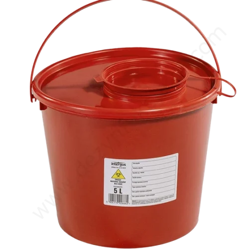 Pojemnik na odpady medyczne poj. 5 l Intergos - wiaderko x 1 szt do bezpiecznego składowania Pojemnik na odpady medyczne poj. 5 l Intergos - wiaderko x 1 szt