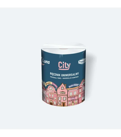 Ręcznik uniwersalny Luna City, dł.70m, celuloza 3w, wys. 22,5cm, gramatura 3x15, 350 listków x 1 rolka
