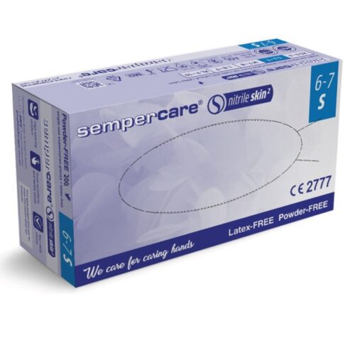 Sempercare Nitrile Skin 2 S - 200szt  Rękawice nitrylowe bezpudrowe op. 200 szt