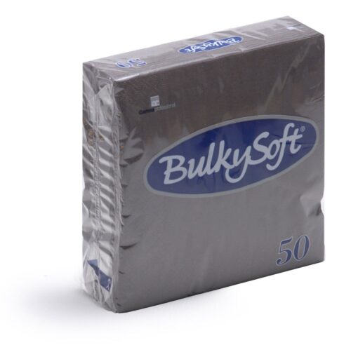 Serwetki BulkySoft, 40 cm x 40, szare, opak. 50 szt