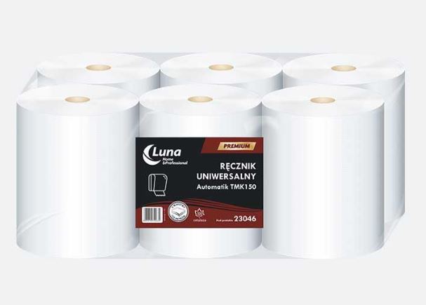 Ręcznik Automatik a'6 TMK150,  wysokość 20,7 cm, celuloza 2w 150m  op. 6 rolek