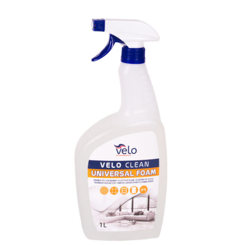 VELO CLEAN UNIVERSAL FOAM 1l – pianka do usuwania śladów po kleju, tłustych plam oraz innych uporczywych zabrudzeń x 1 szt