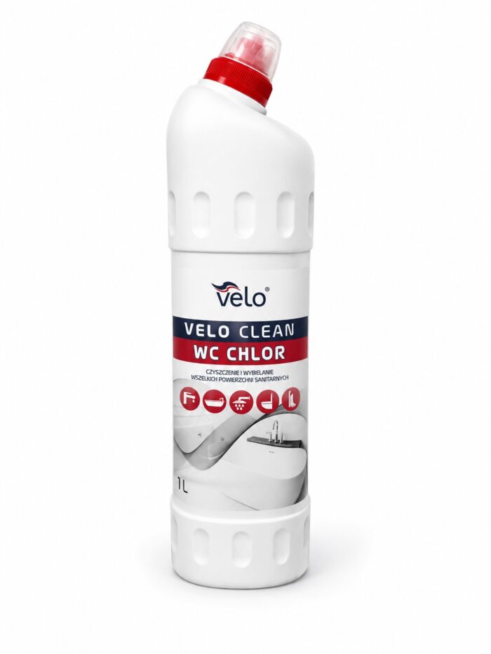 VELO CLEAN WC CHLOR 1l – wybielający żel do mycia i pielęgnacji sanitariatów  x 1 szt