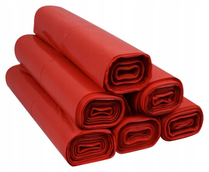 Worki czerwone poj. 120 l mocne x 25 szt