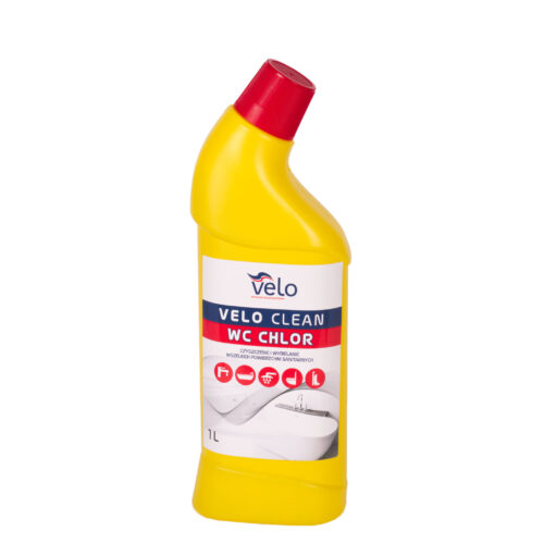 VELO CLEAN WC CHLOR 1l – wybielający żel do mycia i pielęgnacji sanitariatów  x 1 szt