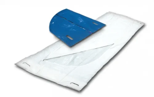 Worek na zwłoki, szczelny, zapinany na zamek błyskawiczny, 4 uchwyty, roz. 220 cm x 90 cm, w komplecie rękawiczki, biały x 1 szt