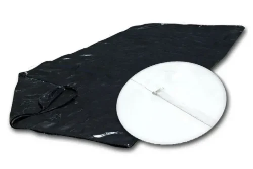 Worek na zwłoki, szczelny, zapinany na zamek błyskawiczny, 4 uchwyty, roz. 220 cm x 90 cm, w komplecie rękawiczki, czarny
