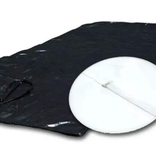 Worek na zwłoki, szczelny, zapinany na zamek błyskawiczny, 4 uchwyty, roz. 220 cm x 90 cm, w komplecie rękawiczki, czarny