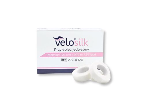Przylepiec/ plaster jedwabny VELO SILK 1,25 cm x 9,14 m x 24 szt