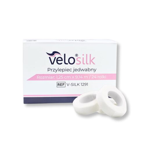Przelepiec Jedwabny 1,25 Cm X 9,14 M Przylepiec/ plaster jedwabny VELO SILK 1,25 cm x 9,14 m x 24 szt