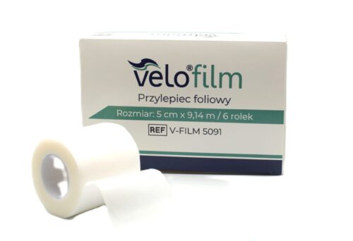 Przylepiec/ plaster foliowy VELO FILM  5 cm x 9,14 m x 6 szt