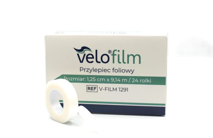 Przylepiec/ plaster foliowy VELO FILM  1,25 cm x 9,14 m x 24 szt